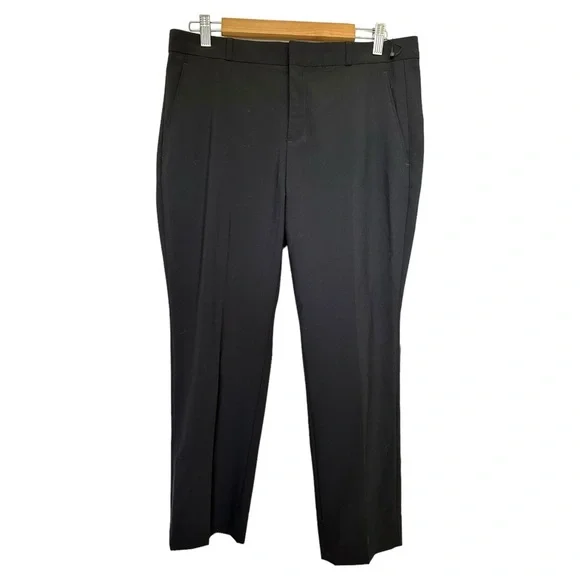 Banana Republic Ryan Slim Straight Fit Washable Wool Blend Pants Black  8 Short - Picture 13 of 14